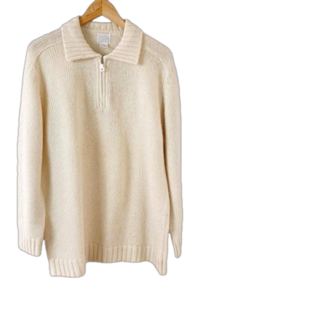 Moda Int’L Sweater. Cream. Sz L.